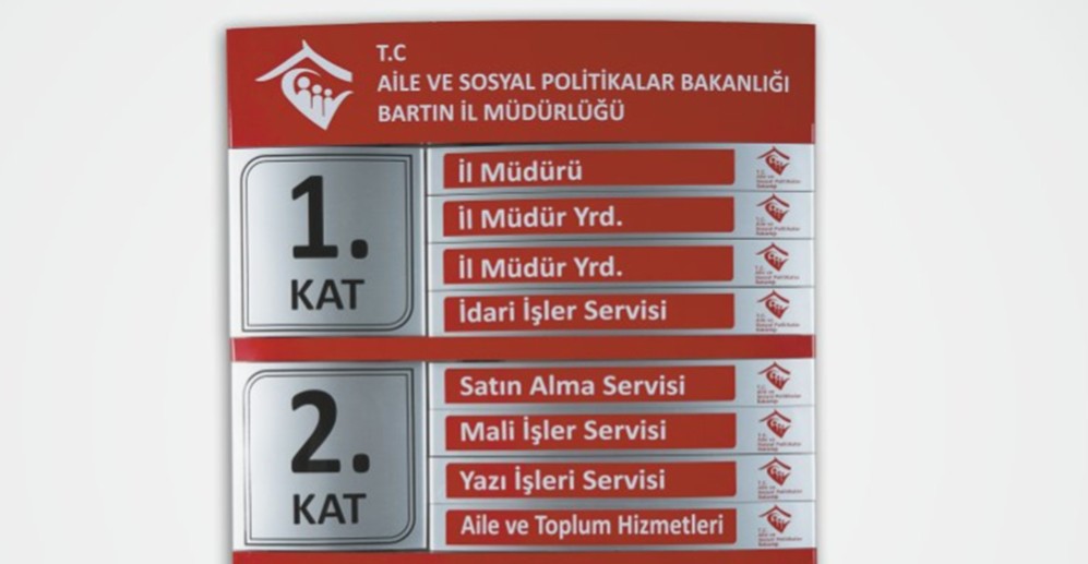 Kamu Binaları ve Belediyeler için Yönlendirme Tabelaları
