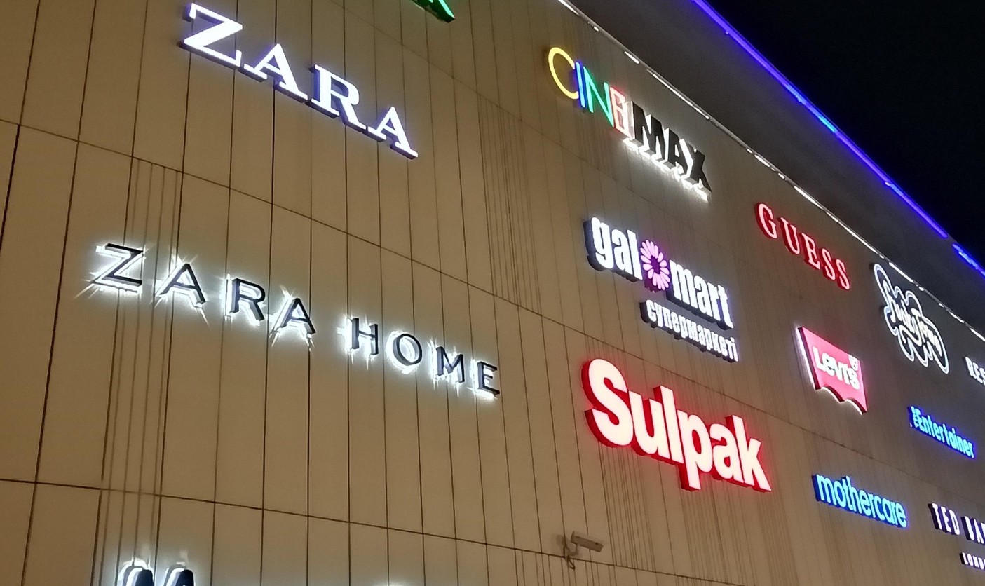 Alışveriş Merkezi Kutu Harf Tabela