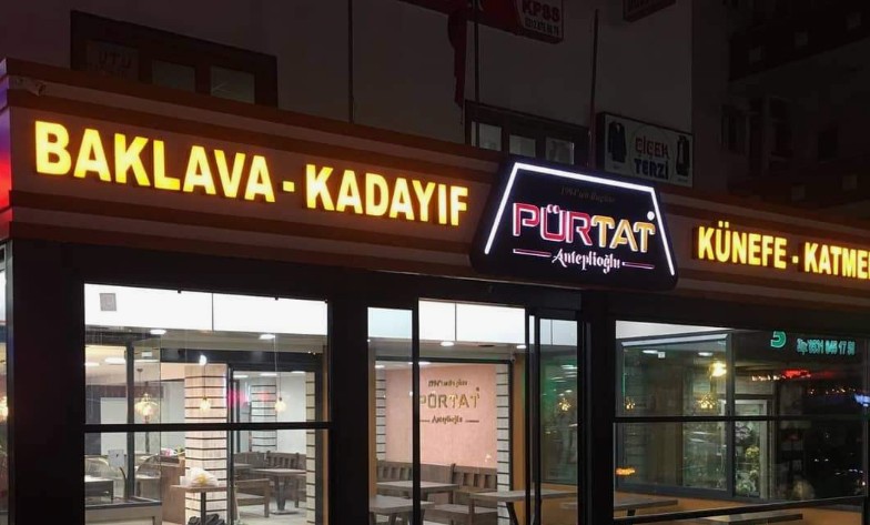 Pastane Işıklı Tabela