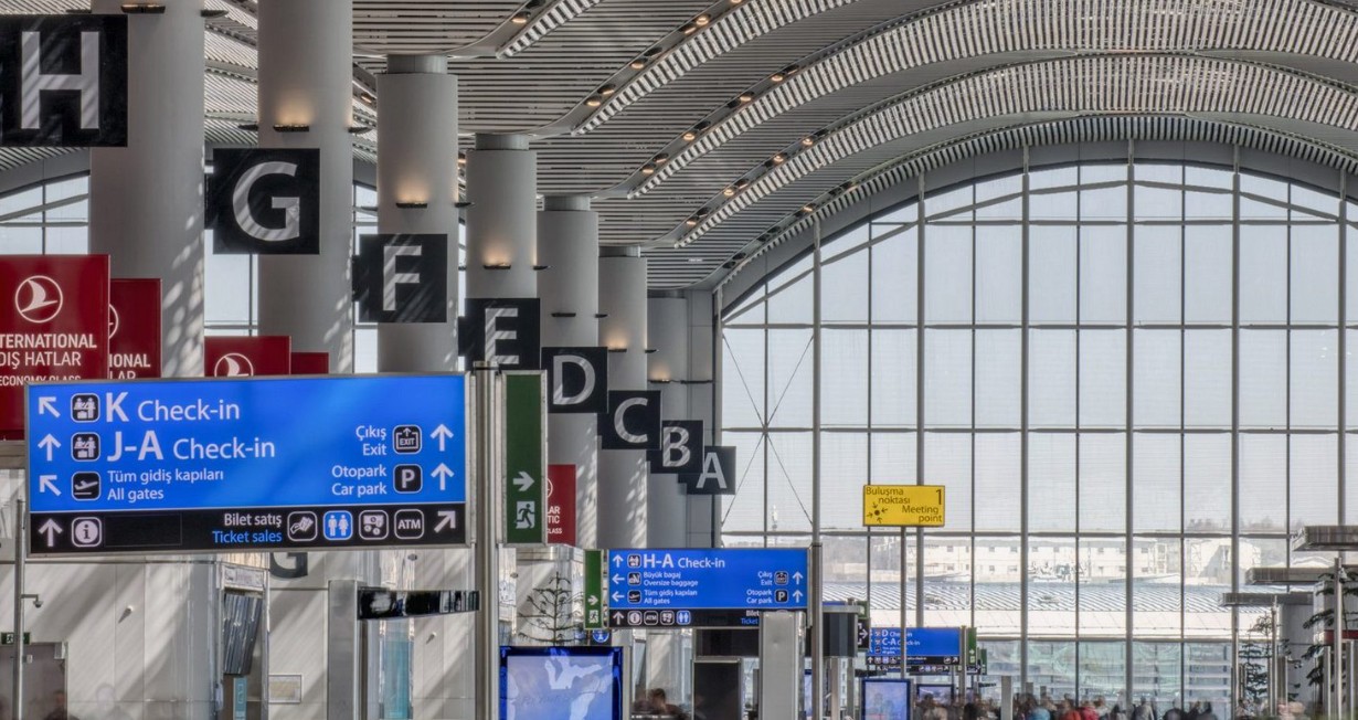 Havaalanları, Otogarlar ve Tren İstasyonları için Yönlendirme Tabelaları