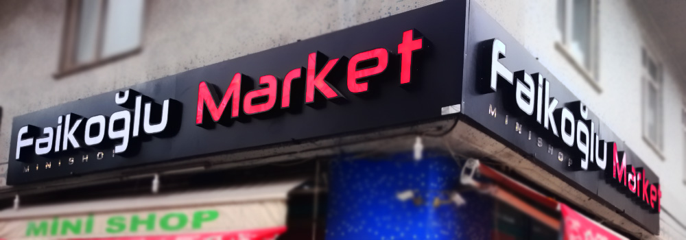 Mağaza Kutu Harf Tabelası